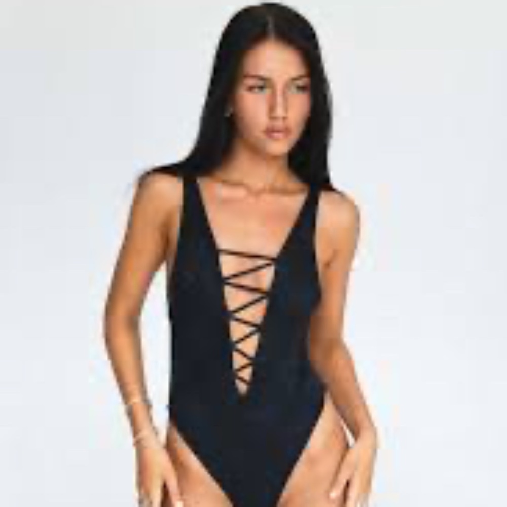 Indah Rainey bodysuit in Black.